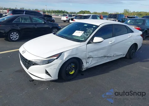 2021 Hyundai Elantra Hybrid Blue z USA, uszkodzony, nr VIN KMHLM4AJ6MU008632